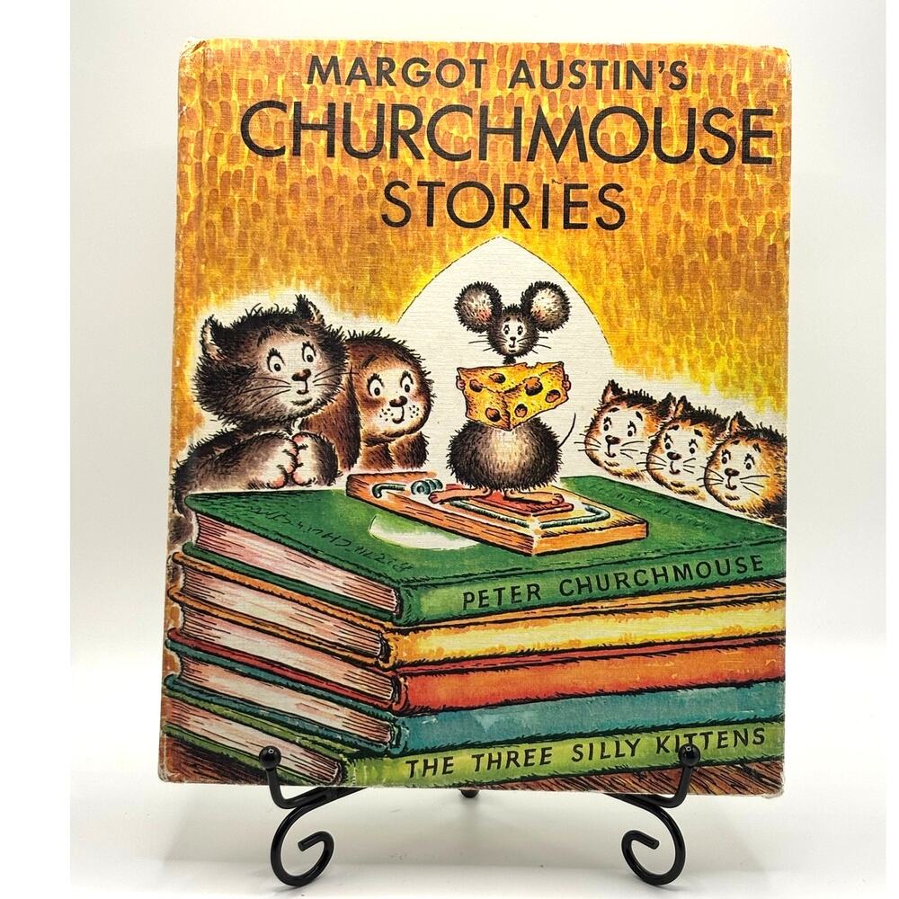 Vintage 1956 Churchmouse Stories by Margo Austin, Dutton & Co., Hardcover
